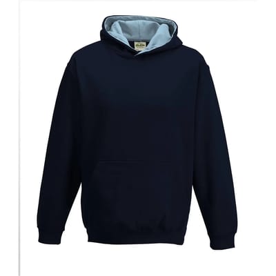 Just Hoods Kids´ Varsity Hoodie JH003K - NEW FRENCH NAVY/SKY BLUE - 9/11 (L)