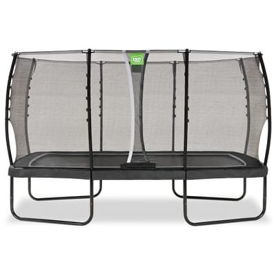 EXIT Allure Classic Trampoline 244x427cm - Op Poten - Rechthoekig - Trampoline Buiten - Voor Kinderen - Zwart