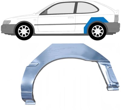 Reparatiepaneel achterspatbord voor Toyota Corolla E10 1991-1998 / Links