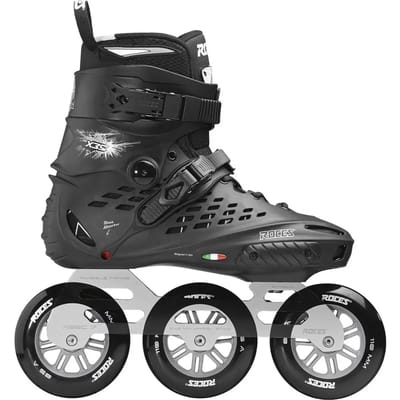 Roces - X35 TIF 3x110 - Skeelers - Heren - Zwart/Zilver - High-Speed 3-Wiel Setup & Stabiliteit - Maat 39