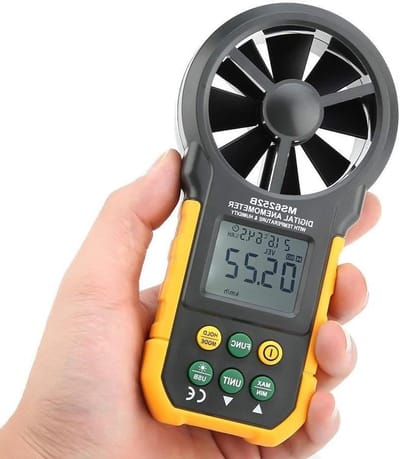 Digitale Anemometer - Windsnelheid Meter - Luchtstroom Meten - Multifunctionele Tester - 0.80-30.0 m/s - Zwart