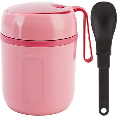 Dubbellaagse geïsoleerde voedselpot 480ml 304 roestvrij staal thermische soepcontainers voor kantoor school L roze