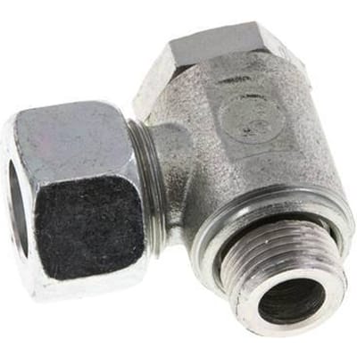 15L & M18x1.5 Verzinkt Stalen Swivel Joint Snijringkoppeling Buitendraad 250bar Draaibaar ISO 8434-1