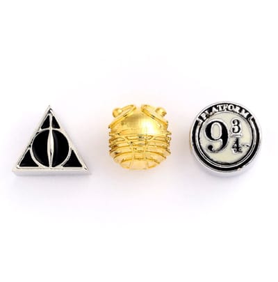 The Carat Shop - Harry Potter - Set met Bedels: Deadly Hallows - Golden Snitch - Platform 9 ¾