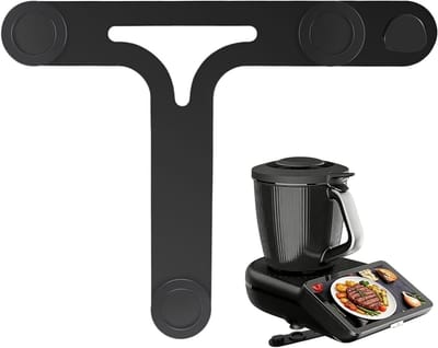 Glijplank voor Thermomix TM7 met Teflon-schuiver en uitsparingen voor eenvoudig verplaatsen, zwart kunststof, keukenaccessoire voor optimale functionaliteit