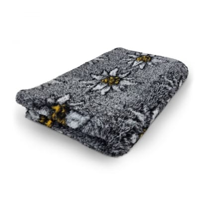 Vet bed- Edelweiss - Grijs - Antislip Hondenmat - 2 Stuks - 75 x 50 cm - Hondenbed - Benchmat - Voor Honden - Machinewasbaar Hondenkleed