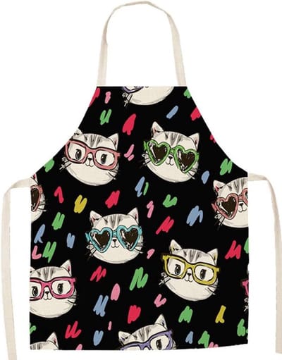 Leuke Katoenen Keukenschort Met Kattenmotief Voor Mannen En Vrouwen