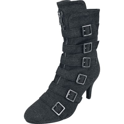 Rock Rebel by EMP - Rock Laarzen - Jeans Heels - EU37 tot EU39 - voor Vrouwen - zwart