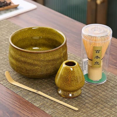 Service à thé matcha japonais 4 à 7 pièces, fouet en bambou, cuillère, bol en céramique, services à thé traditionnels, outils de préparation du thé, café, thé vert, accessoires
