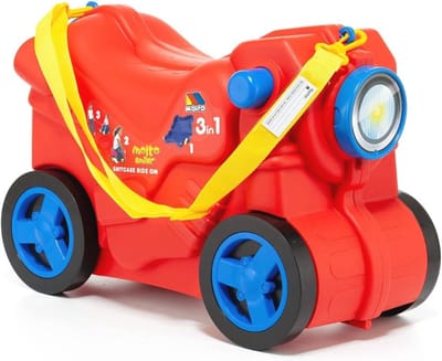 Originele Kinderen Loopkoffer met Schouderriem en Vlindersluiting - Rood