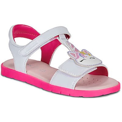 GEOX SANDAL JOYFOOT MEISJES Sandalen - WIT/FLUO FUCHSIA - Maat 30