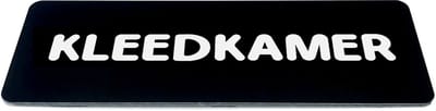 Deurbordje met Tekst kleedkamer - Zwart/wit met ronde letter - Formaat 150mm x 50mm x 1,6mm - zelfklevend