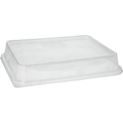 Deksels voor menubakken Papstar Circulware van Havel, herbruikbaar, magnetron- en vaatwasmachinebestendig, recycleerbaar, L 234 x B 187 x H 20 mm, PP, transparant, 20 st.