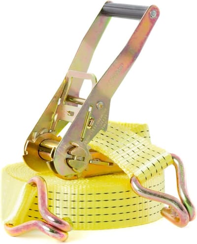 Spanband met Haken, 10 Meter, 5000 kg Capaciteit, 50mm Breedte, Tweedelig Vastzetriem