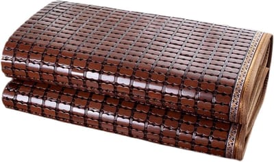 Bamboe Zomer Koelmat - Slaapmat Mahjongmat - Koel slapen - Handgeweven Natuurlijk Bamboe - 70x150 cm - Geel