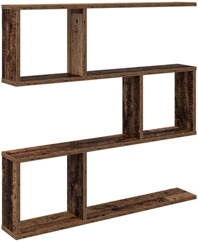 vidaXL - Wandplank - Oud - hout - 80 - x - 12 - x - 79,5 - cm - Bewerkt - hout
