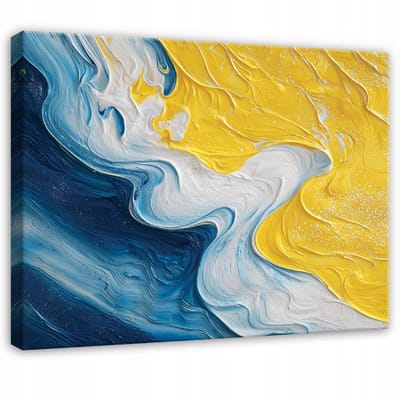 WALLARENA - Schilderij op canvas - 100x70 cm - abstract patroon op het product - Geschikt voor slaapkamer, woonkamer, keuken