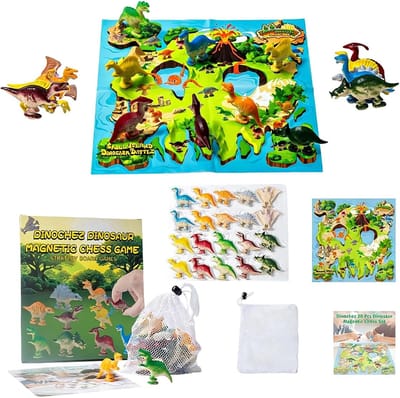 Magnetisch Schaakspel - Dinosaurus Spel - Strategie Plezier - Draagbaar Ontwerp - 255 cm - Meerdere Kleuren
