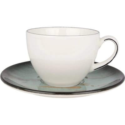 Bonna Madera - Thee kopjes & schotel - 230 cc - Porselein - set van 6