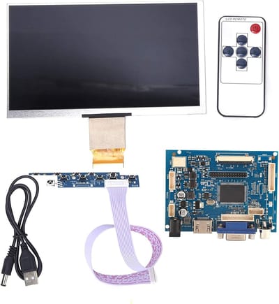 7 inch LCD scherm - TFT display monitor - Computer projecten - 1024 x 600 resolutie - 178 cm diagonaal