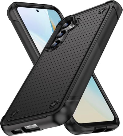 Casemania Hoesje Geschikt voor Samsung Galaxy S25 Plus - Zwart - Heave Duty Armor Back Cover