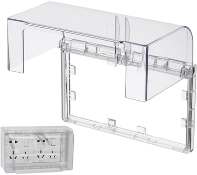 Allecto - Flip Outlet Box Covers Waterdicht - Transparante Wandschakelaar Socket Panel Box - Eenvoudig te installeren - Bescherming tegen water en