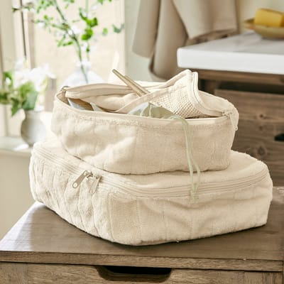 LOBERON Toilettas set van 2 Invarel crème