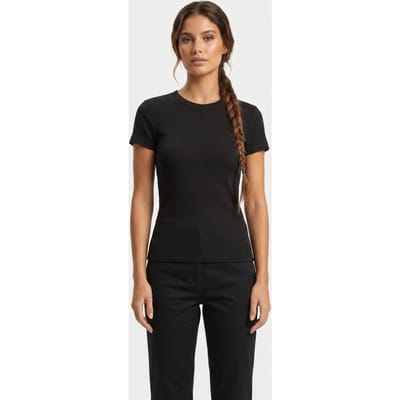 & Other Stories Gunni Rib T-shirt Black Größe: XS | Hemden Outlet | Damen | Schwarz