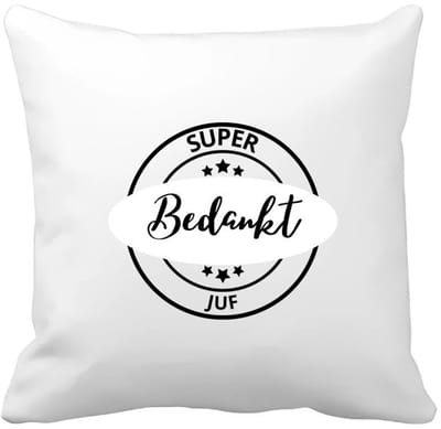 Akyol - super bedankt juf Kussen hoes - Juf - beste juf - school - verjaardagscadeau - afscheidscadeau - kado - gift - geschenk - 40 bij 40 cm