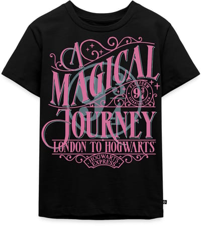 Harry Potter Perron 9 ¾ Ontwerp In Roze & Blauw Premium T Shirt Kinderen