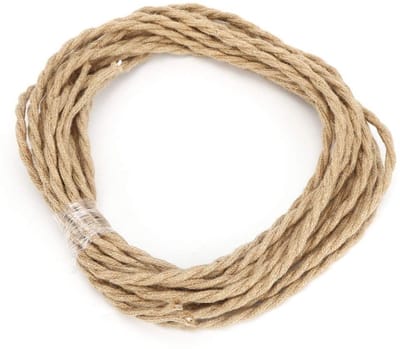 Allecto - Vintage Jute Katoen Elektrische Draad 3m voor DIY Kroonluchters