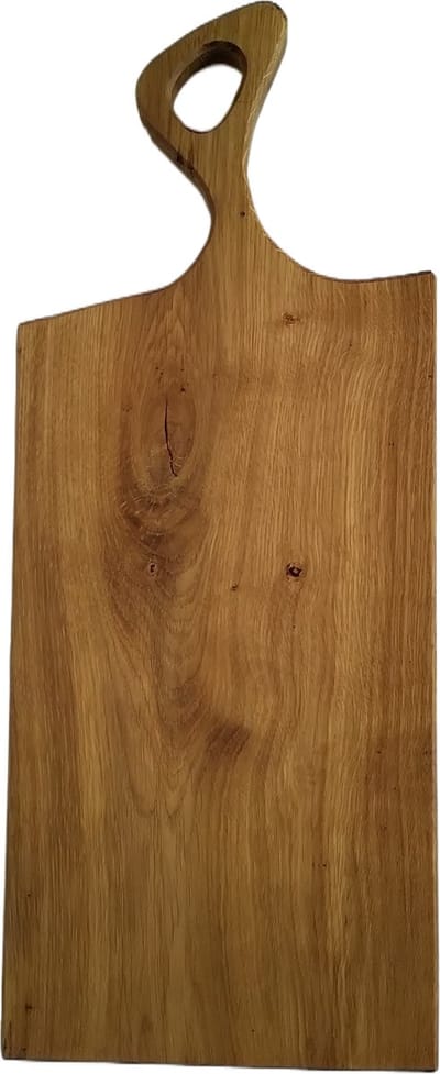 Stoere Borrelplank - Massief Eikenhout – 50cm Lang - organisch handvat