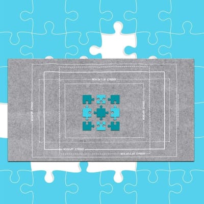 Puzzelmat Vilt - Puzzel Opbergmat - Puzzels Bewaren - Rolbaar Ontwerp - 1500 Stukjes - Grijs