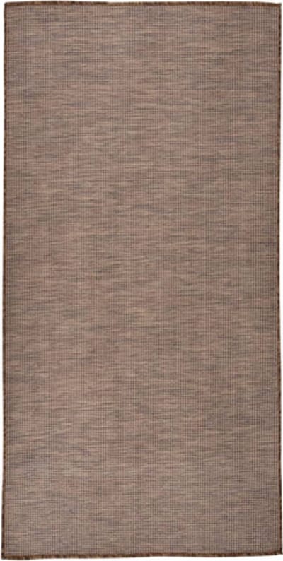 vidaXL - Buitenkleed - platgeweven - 100x200 - cm - bruin