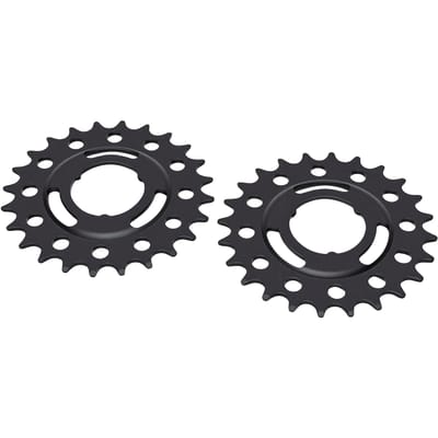 2 pièces Roue libre à pignon fixe Acier au carbone Pignon à 24 dents avec trou Haute dureté pour vélo à pignon fixe black