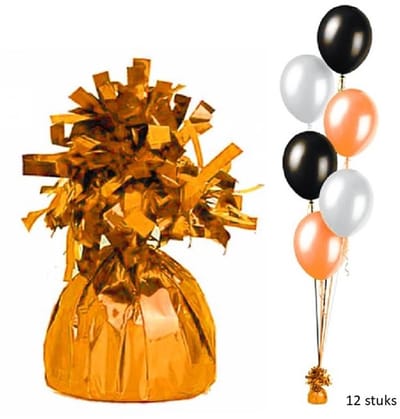 12 STUKS Ballon gewicht koper - oranje.
