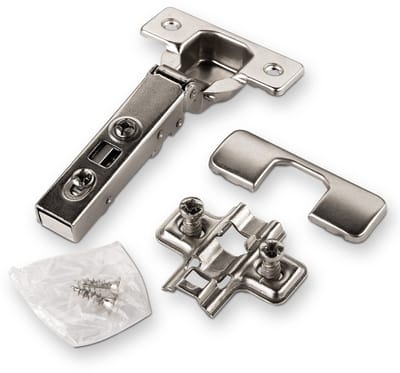 SOTECH Set van 10 potscharnieren T45 110° opliggend met snelmontage en demper inclusief kruisplaat, schroeven en deksel