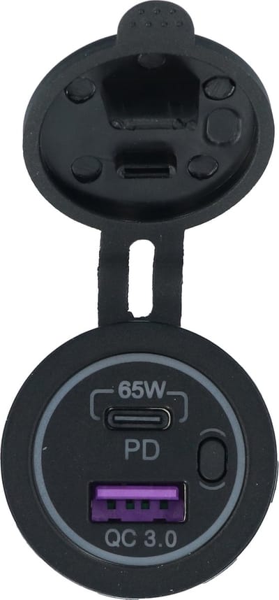 Carpoint Inbouw Aansluiting USB/USB-C 65W Snellader