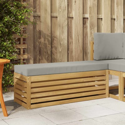 vidaXL - Buitenstoel - Bank - Massief - Acacia - Hout - Wit