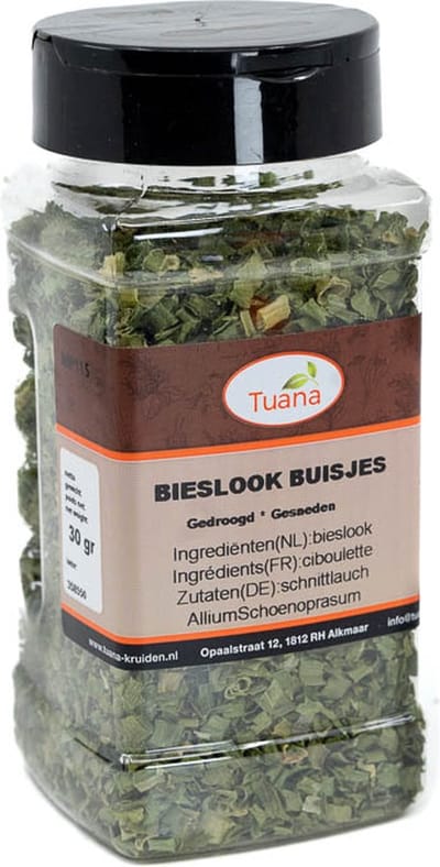 Tuana Kruiden - Bieslook Buisjes - Strooibus 25 Gram - Tuanashop - MP-B-0010