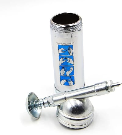 Compact vetspuit - Mini smeerapparaat - Machine onderhoud - Aluminium constructie - 80CC - Zilver