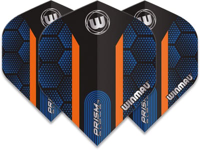 Winmau Prism Alpha Extra Thick Blue & Orange Stripe - Dart Flights