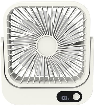 Draagbare magnetische reisventilator, aangedreven door een oplaadbare batterij van 2000 mAh, mini-reisventilator die magnetisch aan een slaapgedeelte of bureau kan worden bevestigd, een onmisbaar item voor vliegreizen en hotelovernachtingen.