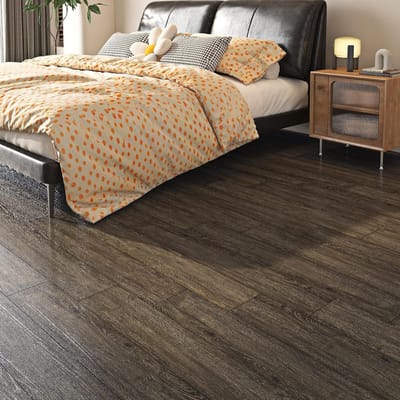 Dik Zelfklevend Vinyl Vloer Tegels voor Badkamer en Keuken - Waterdichte PVC Vloeren in Houtlook, 90x15CM, 18 Stuks