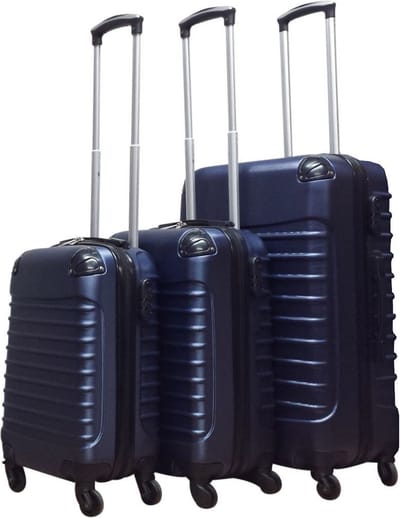 Quadrant 3 delige ABS Kofferset - 2 x handbagage koffer / 1 x grote koffer - Donkerblauw