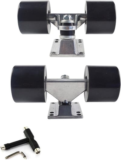 Skateboard Wielen - Onderdelen Set - Skateboarden Verbeteren - Slijtvast PU Materiaal - 1 Set - Zwart
