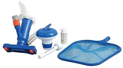 Jilong Zwembad Schoonmaakset - Compleet met Teststrips, Borstel & Net - Blauw