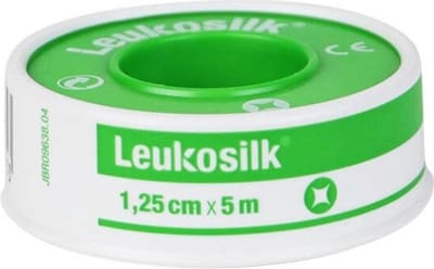 Voordeelverpakking 3 X Leukosilk hechtpleister, met klemring, 9.2m x1,25cm, 1st (1021)