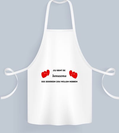 Akyol - jij bent de bonusoma die iedereen zou willen hebben Keukenschort - Oma - geweldige oma - liefste oma - verjaardag - cadeau - kado - bedankje - geschenk - 82 bij 71 cm