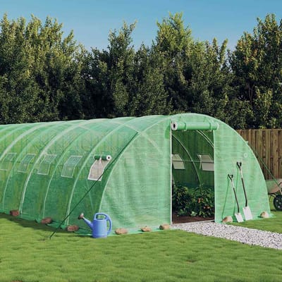 vidaXL - Tuinkas - met - stalen - frame - 88 - m² - 22x4x2 - m - groen